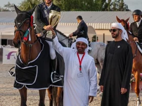 الفارس السوري أسامة الزبيبي يفوز بلقب الباهية الدولية لقفز الحواجز