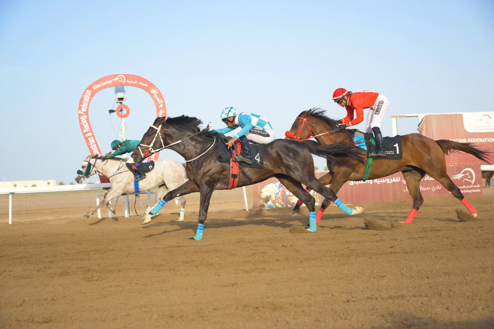 ثمانية أشواط في سباق الخيل الثاني بمضمار الرحبة في سلطنة عُمان